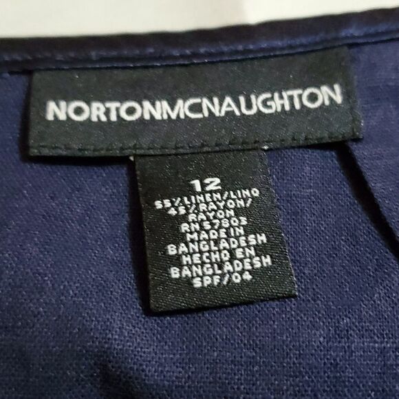 NORTON MCNAUGHTON, NEW BLUE WRAPPED WOMEN'S SKIRT, SIZE 12, - Picture 7 of 8